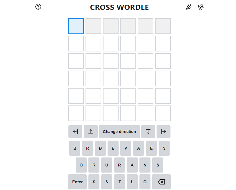 Play Cross Wordle on Wordle New