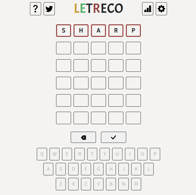 Letreco - Find the answer in the crossword