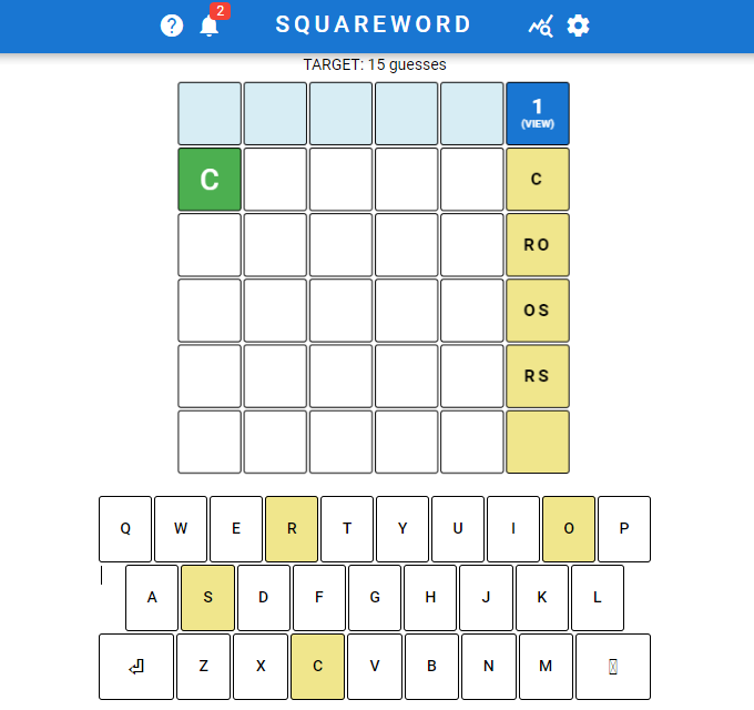 Squareword - Be the first to find the correct word